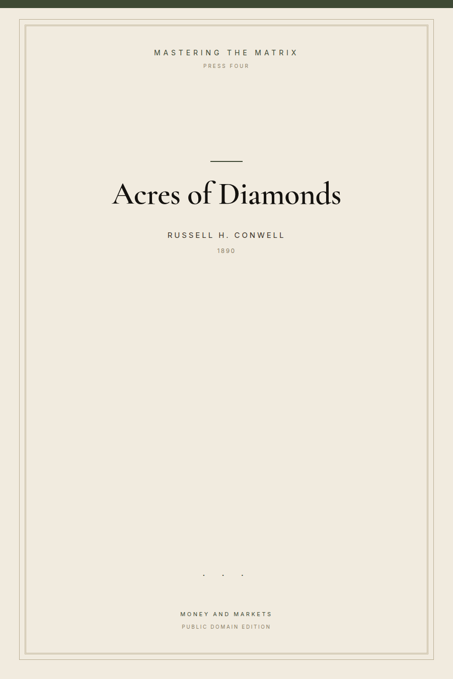 Cover of Acres of Diamonds