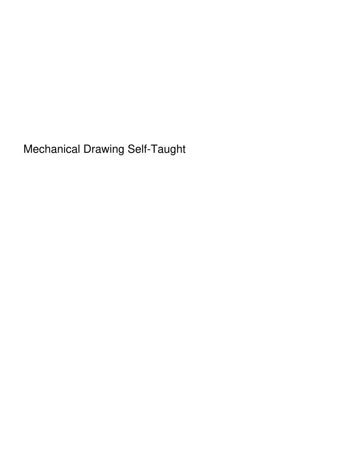 Cover of Mechanical Drawing Self-Taught