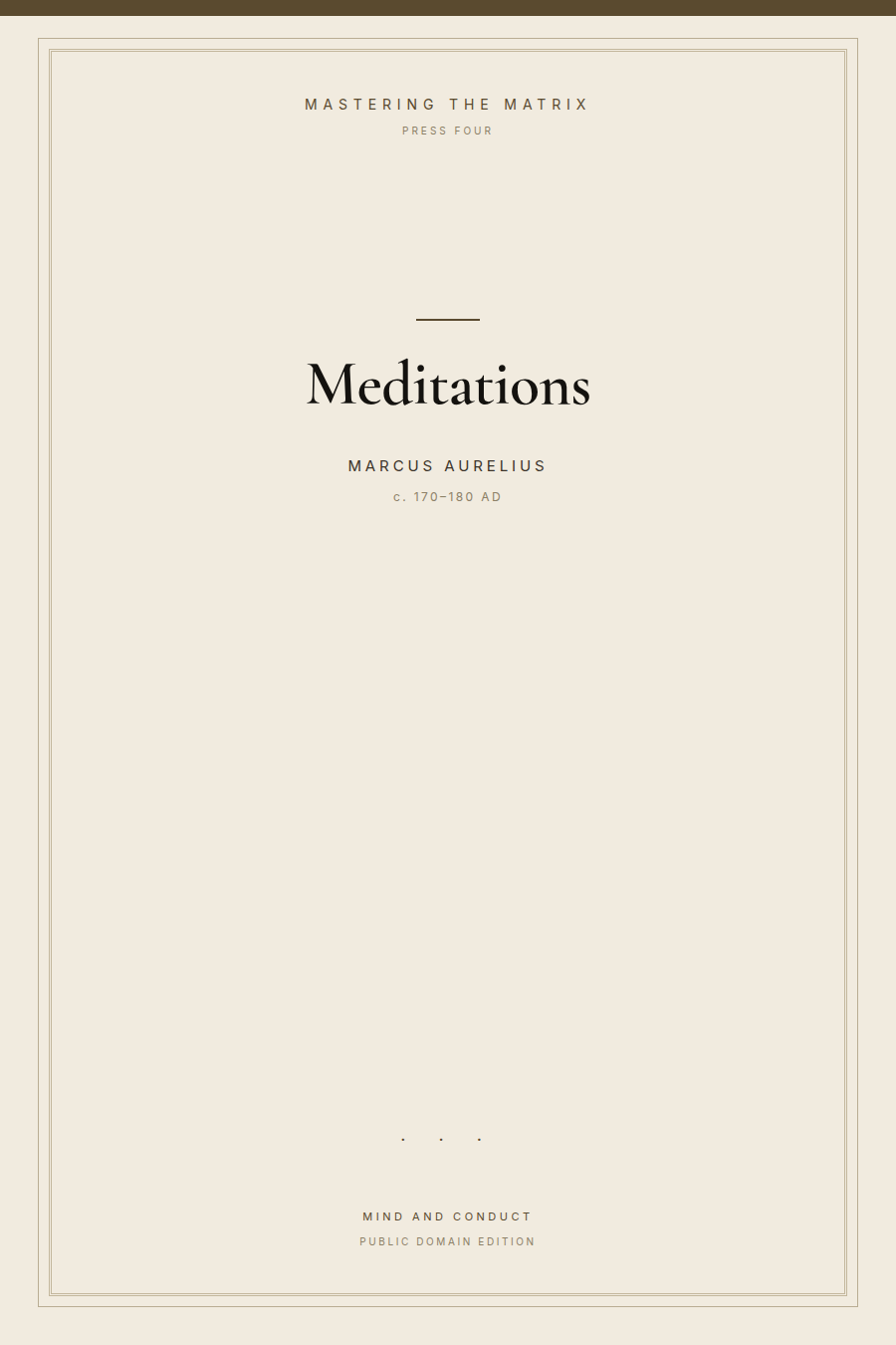 Cover of Meditations