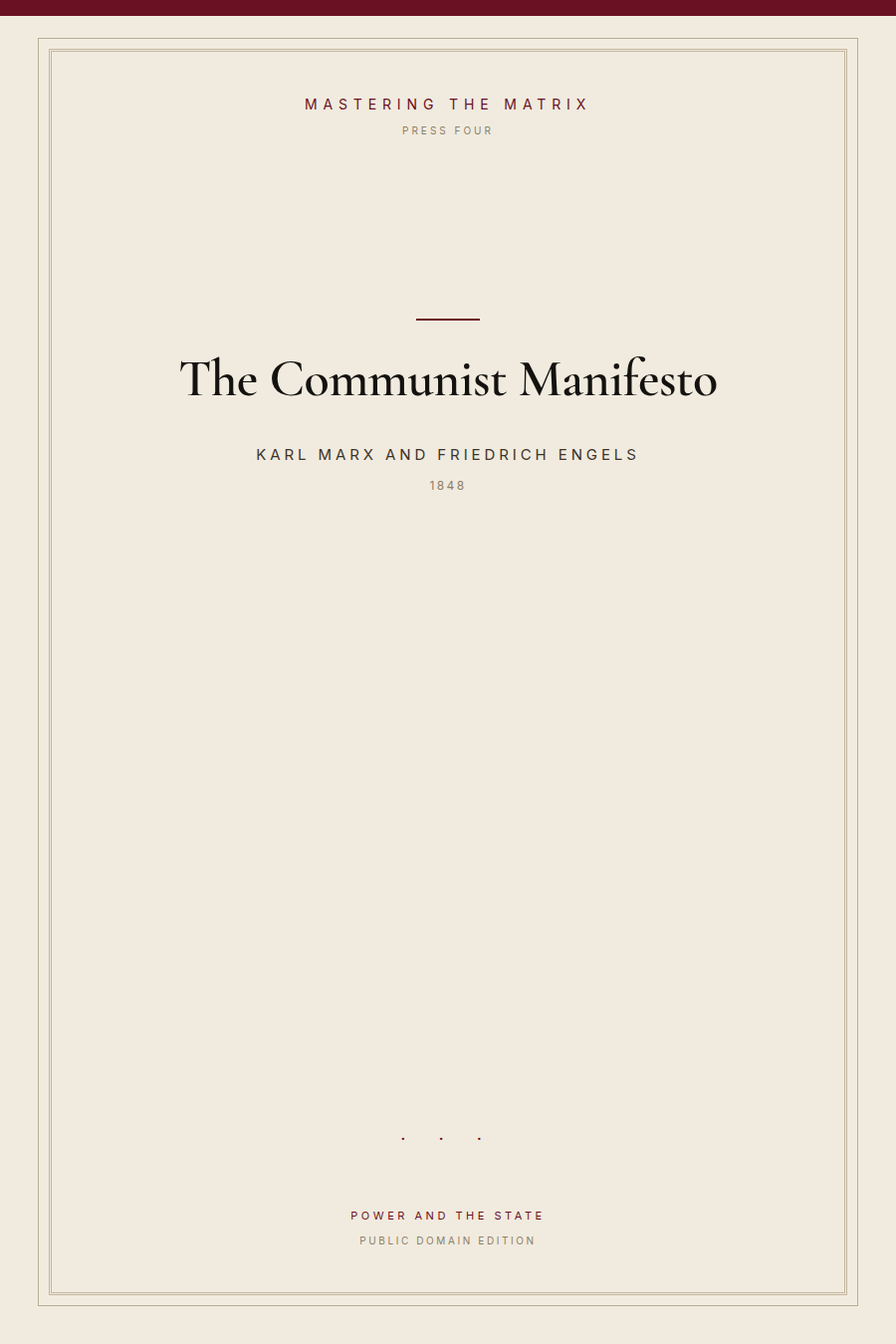Cover of The Communist Manifesto